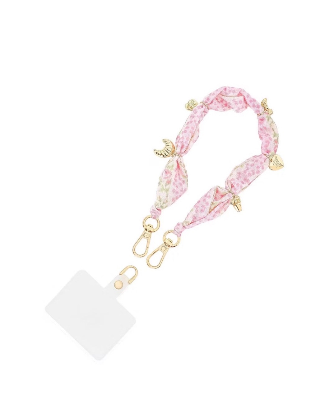 LoveShackFancy – Case-Mate Blooming Heirloom Anchor Scarf Phone Wristlet Charm